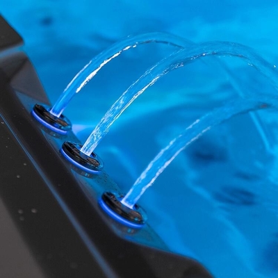Наружная акриловая горячая ванна Спа настройка Jacuzzi Наружная спа для 6 человек Массажная спа горячая ванна с светодиодным освещением